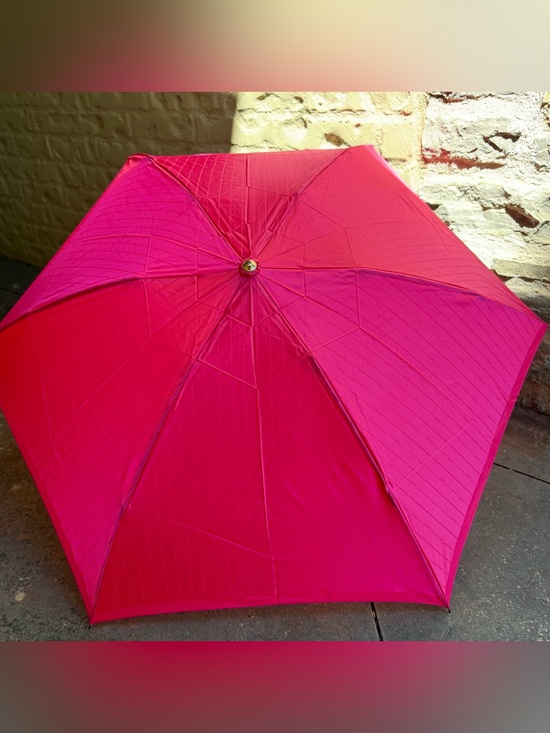 Yves Saint Laurent Accessories - YSL Bright Pink Vintage Compact Umbrella/Parasol